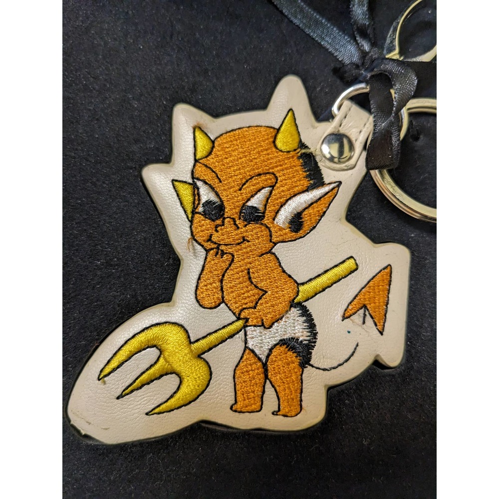 Orange Baby Devil Ed Hardy Key Chain Collectible New Black Velvet Box new